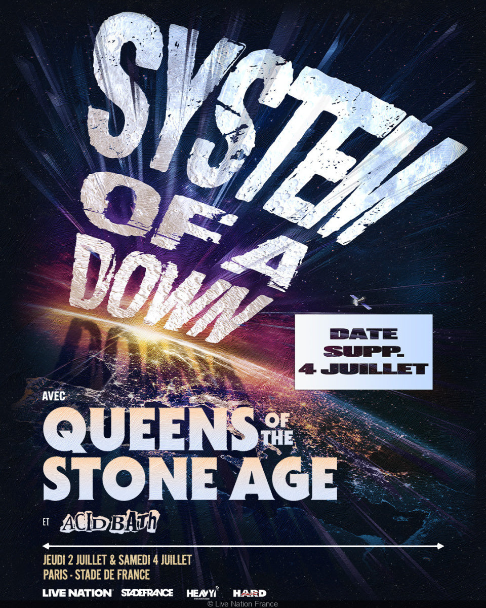 System of a Down - Geneva Arena, Genève - Samedi 6 décembre 2025 à 20h